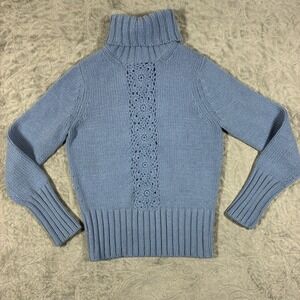 The Limited Soft Blue Cowl Neck Sweater